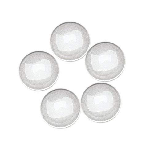 Dophee Transparent Glass Cabochons, 100PCS Clear Glass Dome Cabochon 10mm Half Round Cabochon Covers for Photo Pendant Necklaces Craft Jewelry Making