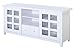 Convenience Concepts Newport Park Lane 1 Drawer TV Stand with Storage Cabinets and Shelves for TVs up to 65 Inches, White