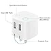 Dual USB Wall Charger, Travel Adapter with Auto Power-Off Technology and Foldable Plug, for iPhone Xs/XS Max/XR/X/8/7/6/Plus, iPad Pro/Air 2/Mini 3/Mini 4, Samsung S4/S5, and More