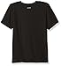 adidas Boys' Little Short Sleeve Logo Tee Shirt, Caviar Black, 6