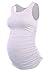 Liu & Qu Maternity Basic Tank Top Mama Clothes Sleeveless Women's Solid Side Ruching Vest
