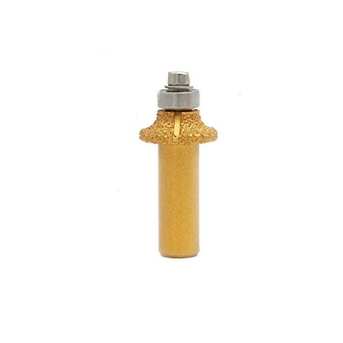SUPERTOOL Electroplated Diamond Stone Marble Grinding Edge Router Bit, 1/2'' Shank Woodworking Milling Cutter Tool for Marble Granite (1 Pcs, 06)