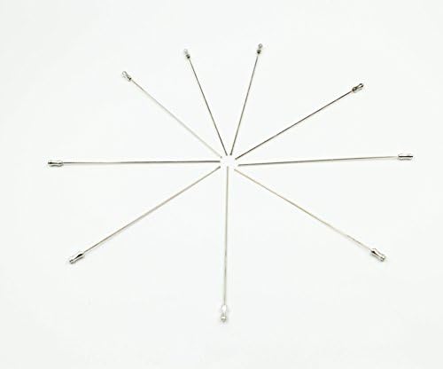 9 Premium Beautiful Bright Silver Plated Hat Pins for Women - 5 inches long - 9 Pieces