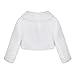 iiniim Girls Faux Fur Long Sleeve Coat Wedding Bridesmaid Birthday Party Jacket Ivory 5-6
