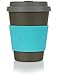Reusable Coffee Cup for Travel To Go 2oz | Portable Bamboo Mug with Lid, 2 Sleeves, Carry Bag | Plastic and BPA Free | Dishwasher Safe Eco Cups 350ml
