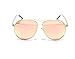 GAMT Mirrored Aviator Sunglasses Fashion Designer Colorful Lens for Men and Women Gold Frame Pink