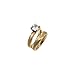 2 pcs Matt Stainless Steel Wedding Ring Sets Band 3MM Engagement Ring, Size 5 to 12