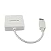 FEMORO DisplayPort to DVI VGA HDMI Adapter 1080P 3-in-1, Display Port DP to DVI-I HDMI VGA Converter Adaptor Male to Female - White
