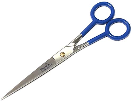 Hairdressing Scissors, 7” Barber Sharp Hair Scissor, Stainless Steel Hair Cutting Shears for Women and Men, Barber Shears, Beard Grooming, Pet Grooming for Home and Professional Use (Blue)