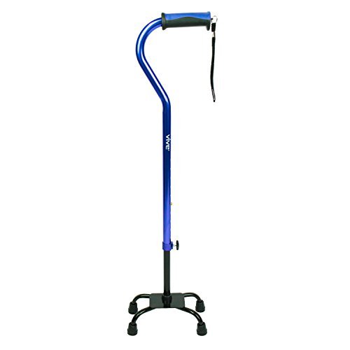 Vive Quad Cane Walking Stick for Men and Women Lightweight