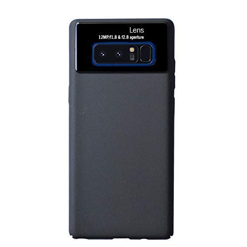 Marshland Back Case Camera Lens Protection Back Hard Case Back Cover for Samsung Galaxy Note 8 (Black)