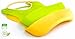 Baby Bibs Waterproof Silicone Bib - Rubber Bib for Kids - Toddler Feeding Pocket Girls Boys Unisex - Set of 2 colors (Green/Yellow) + bonus Sponge!
