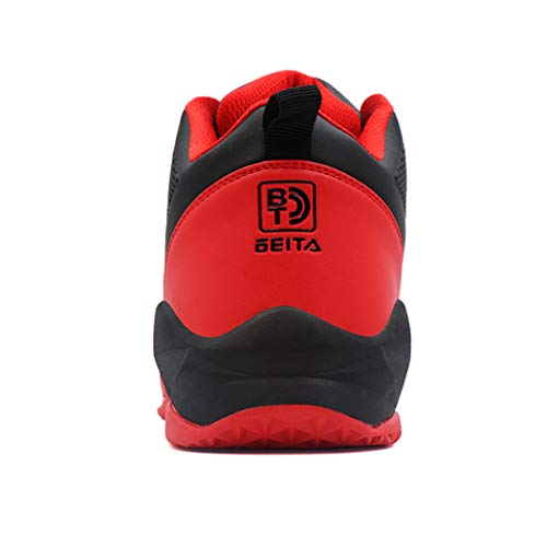 BEITA Boy's Basketball Shoes, Professional Childrens Big Kids' Grade School Teen Boy Athletic Sneakers BlackRed