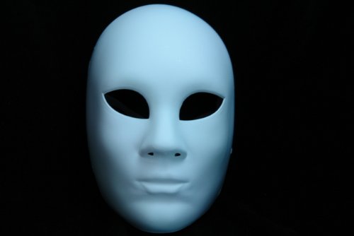 NEW Laser Cut Full Face Mold Halloween Mask - White