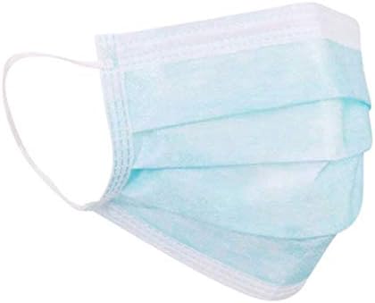 Disposable Face Masks, Non Woven, Anti-Dust Mask, Three Layer Breathable Dust Filter Masks Mouth Cover Masks with Elastic Ear Loop for Men Women Kids Teens, Blue