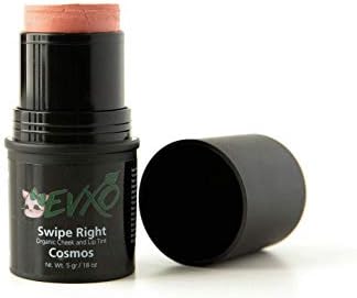 EVXOs Swipe Right Lip and Cheek Tint - Organic Cream Blush Makeup Stick For Mature Skin (Cosmos)