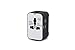 i-SUPERSIM Universal All-in-One Worldwide Travel Adaptper with Dual USB & Built-in Safety Shutters & 5 Foldable Plugs Wall Charger for USA EU UK AUS,Covers More Countries,White