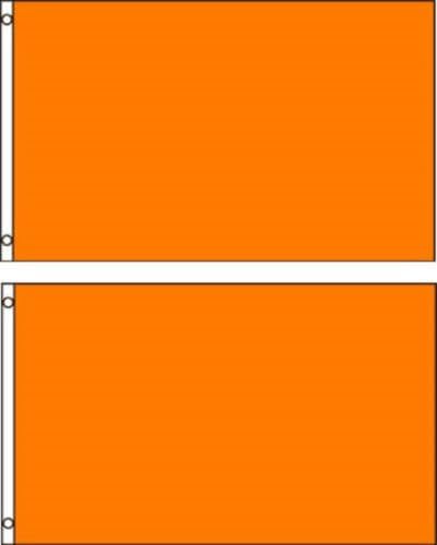 Ant Enterprises(2 Pack lot) 2x3 Orange Solid Plain Blank Color Flag 2'x3' Banner Grommets