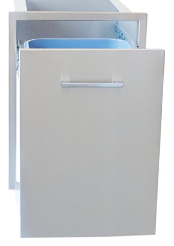 SUNSTONE BA-TRD1724 Beveled Frame Drawer with Two Trash Bins, 17 by 24"