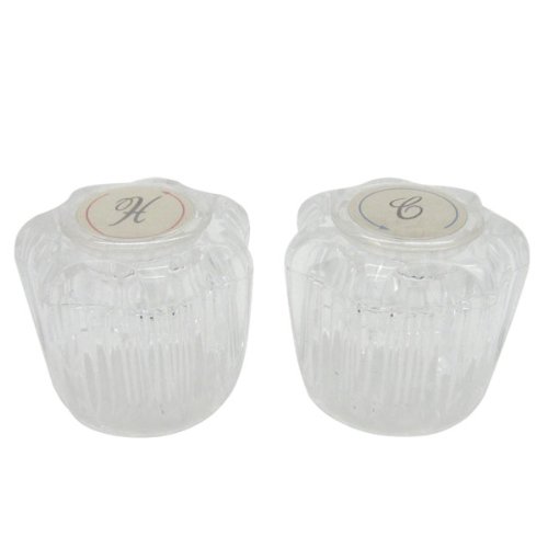 DF-RKA - Crystal Clear Acrylic Knobs RV Faucet Replacement Handles - One Pair Hot/Cold - For Dura Faucet Branded Faucets Only - Thumbnail 2