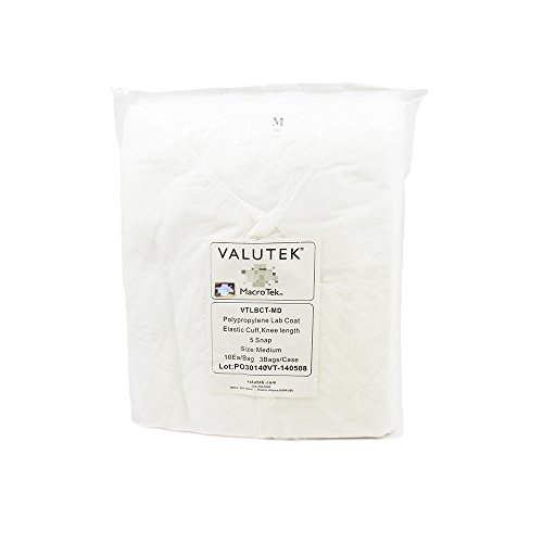 315oBB1DZKL Valutek 100% Spunbound Polypropylene Cleanroom Labcoat (X-Large) - Image 3
