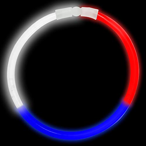 Windy City Novelties (50 Pack) Glow Stick Necklaces Red, White, Blue 22 inch Bulk Party Pack Kids -  - //coolthings.us