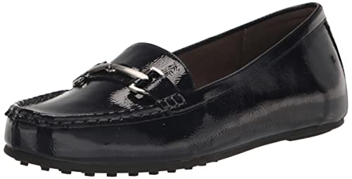 Aerosoles Womens Day Drive Navy Patent PU 10 Wide