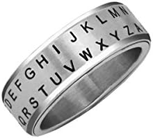 Secret Decoder Ring: Alphabet Shift Silver Size 12