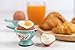 WD-Set of 2 Pcs Cute Bird Shape Ceramic soft or Hard boiled egg cup holder (Egg holder) - for Breakfast Brunch,kitchenware, home kitchen decoration or even a gift Sky color with cutely package.