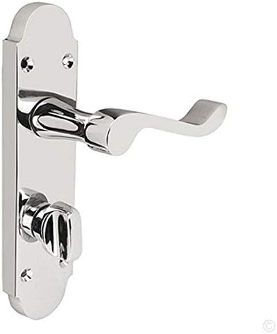 HANDLESTORE Shaped Scroll Bathroom Door Handle with Hinges