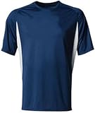 A4 Men's Cooling Performance Color Block Short Sleeve Crew Tee