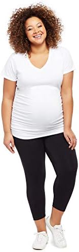 Motherhood MaternityWomen's Over the BellyStretch Pregnancy Leggings Full & Crop Length XS-3X Available in 1 & 2 Packs