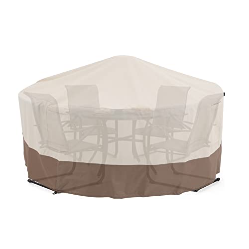 PHI VILLA 61"D X 23"H Patio Round Table Covers Waterproof, Outdoor