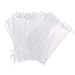 Bezall 50Pcs Organza Hand Fan Bags, 2x10 Inches White Folding Fan Drawstring Bag Hand Fan Decorative Pouch Party Wedding Favor Gift Bags