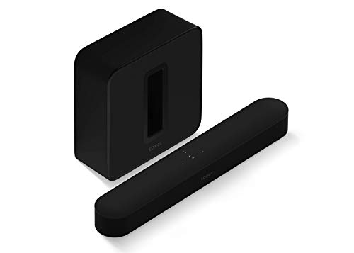 Sonos 3.1 Entertainment Set – Home Theater System with all-new Beam and Sub. Compact Smart TV Sound bar with Amazon Alexa voice control built-in. Wireless Sound System and Music Streaming for your home. (Black)
