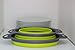 Ultimate Kitchen Strainers Set of 2 - Collapsible Silicone Colanders For Easy Storage by Comfify - Use with Pasta & Veggies or as a Fruit or Berry Bowl with Strainer - Irreplaceable for Campers -Green