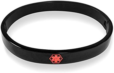 Free Engraving- Stainless Steel Polished Medical Alert ID Tag Identification UNISEX Bracelet - MEDI.D 56