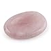 AA Plus Shop Rose Quartz Worry Stone Crystal, Love and Healing Personal Stone with Carry Pouch