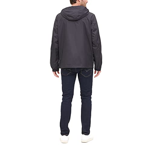 Tommy Hilfiger Men's Waterproof Breathable Hooded Jacket, Black, Medium