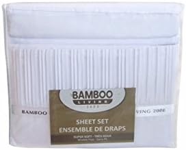 sazana Bamboo Bed Sheet 6 Piece Set, Queen (White)