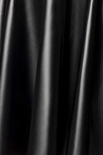 Frauen Erotisches Damen Bänderoutfit aus Mini-Kleid ausgestellt und Ösen in Wetlook schwarz Harness Set elastisch – Bild 3