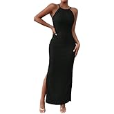SKAYS Women's 2025 Summer Sleeveless Solid Bodycon Dress Sexy Party Midi Dress Adjustable Shoulder Strap