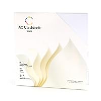 12 x 12-inch White AC Cardstock Pack by American Crafts | Includes 60 sheets of heavy weight, textured white cardstock