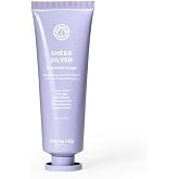 Maria Nila Sheer Silver Booster Mask &ndash; Neutralizes Brassy Tones 1.7 Fl Oz | Violet Pigments Counteract Golden Shades in Blonde, White and Grey | Blackberry Extract Adds Strength and Shine