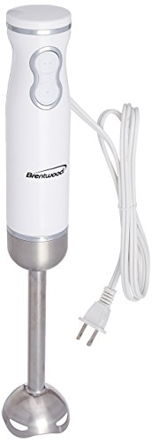 Click Here to See More Images Brentwood Appliances HB-36W 2-Speed 300W Electric Hand Blender, White