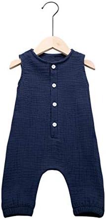 Newborn Baby Boys Girls Romper Jumpsuit Cotton Linen Sleeveless Ruffled Bodysuit Infant Spring Summer Clothes Outfits