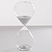 SWISSELITE Hourglass Sand Timers, Hourglass Sand Clock Inspired Glass for Home, Desk, Office Decor (8Inch-30Mins Lucent White)