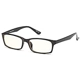 GAMMA RAY 001 Professional Computer Reading Glasses Anti Blue Light Anti Glare Anti Fatigue Anti Reflective and UV400 w/ TV Screen Gaming Monitor Electromagnetic Radiation Protection Anti Fog Scratch Resistant - With 0.00x Magnification