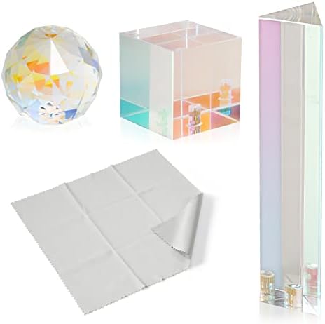 1/4 Inch Optical Glass Triangular Prism Colorful Transparent Physics Teaching Prism For Artistic Photo Effects Wedding