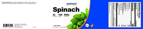 Nutricost Pure Spinach Powder 500 Grams (3 Pack)